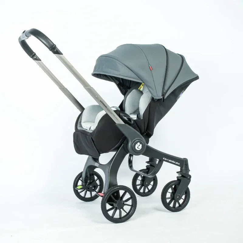 4-in-1 Baby Kinderwagen mit Autositz – faltbar, flexibel & reisetauglich