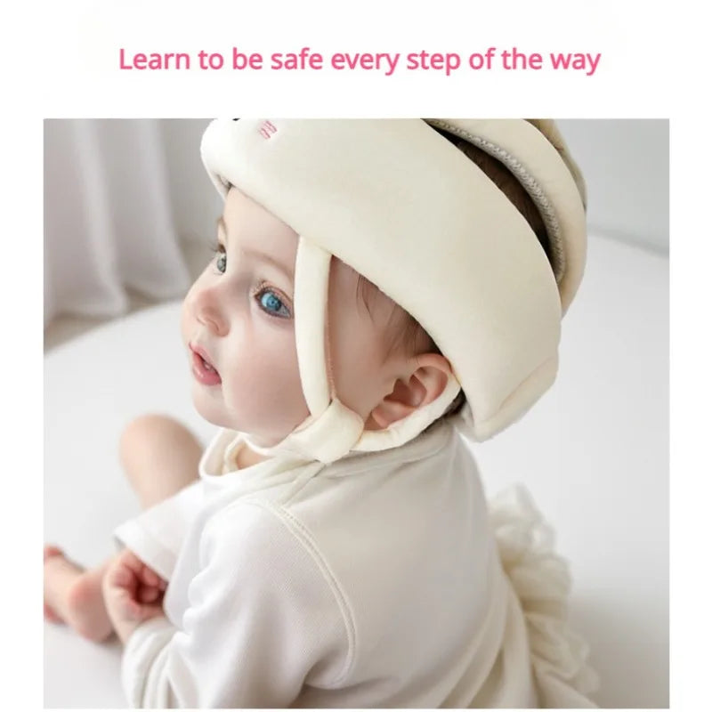 Baby-Kopfschutz zum Krabbeln & Laufen lernen – Weiches Baumwoll-Kissen mit Tier-Motiv (Unisex)