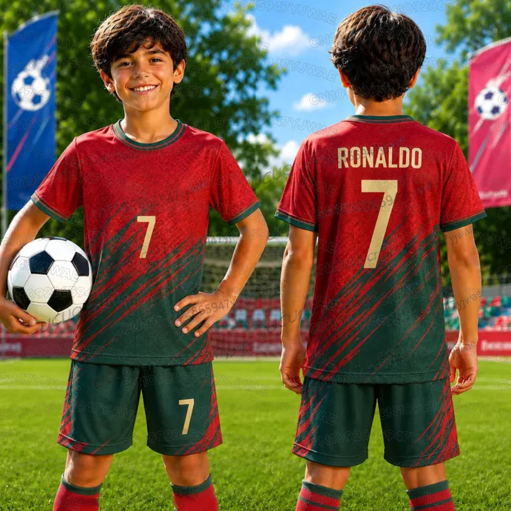 Portugal Trikot-Set 2026 – Ronaldo Nr. 7 – Damen, Herren & Kinder