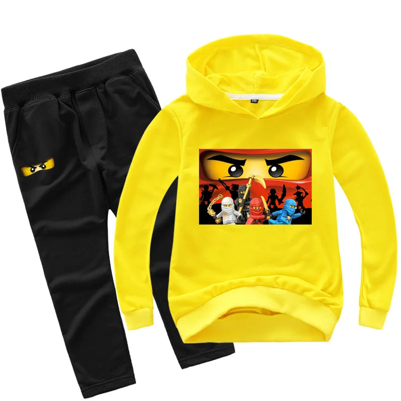 Kinder Trainingsanzug – Anime Hoodie & Hose, 2-teilig, Unisex (2–13 Jahre)