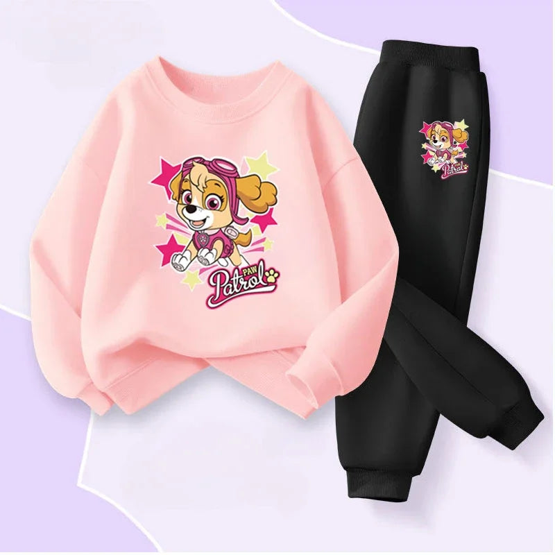 PAW Patrol Set Mädchen | Hoodie & Hose | Cartoon-Print | 4–6 Jahre | Herbst