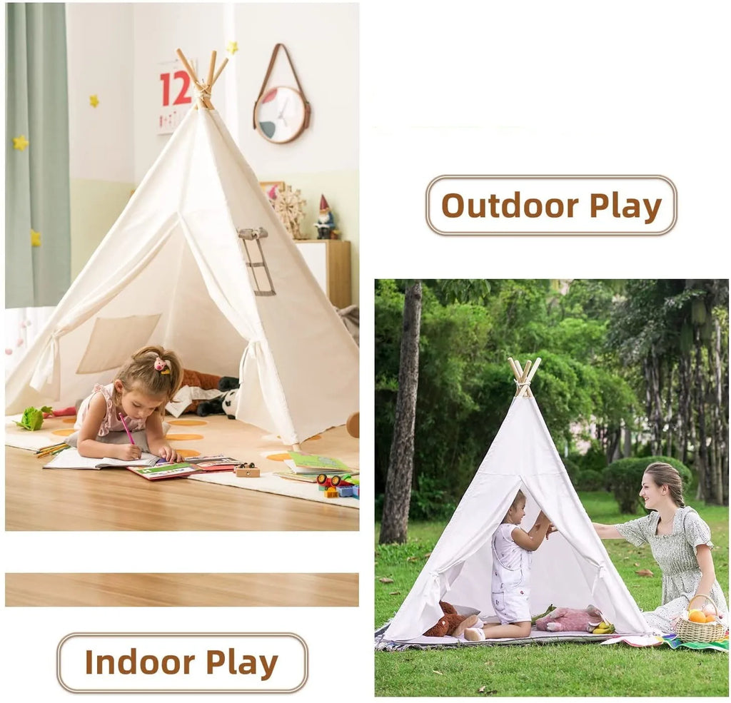 Kinder Tipi-Spielzelt – gemütliches Spielhaus 1,3 m / 1,6 m