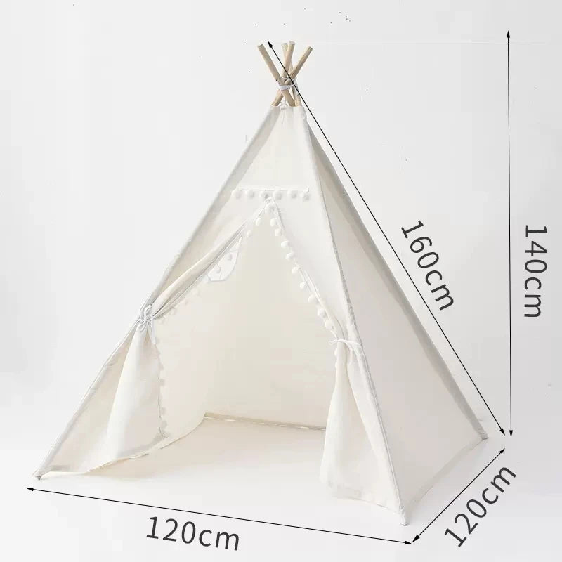Kinder Tipi-Spielzelt – gemütliches Spielhaus 1,3 m / 1,6 m