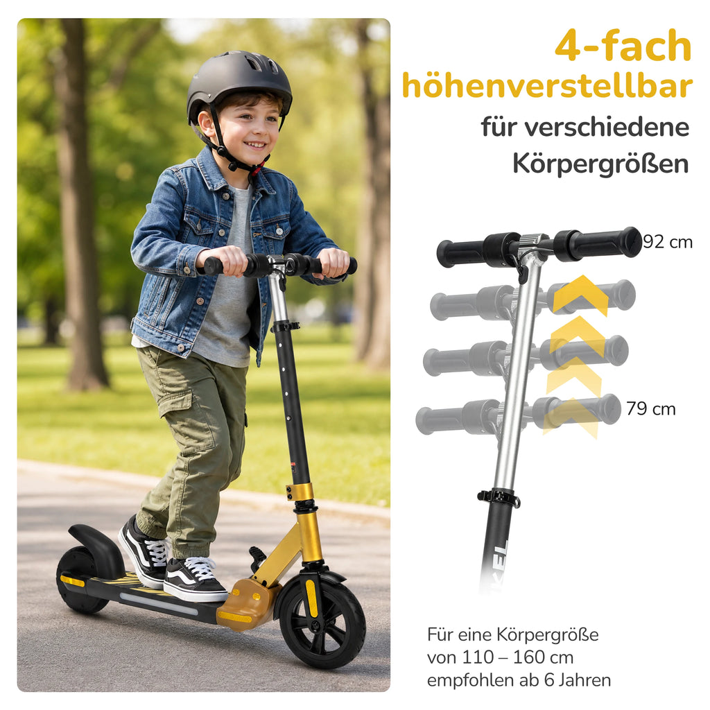 Kinder Elektro-Scooter ab 6 Jahren – 150W, bis 14 km/h, klappbar & mit LED
