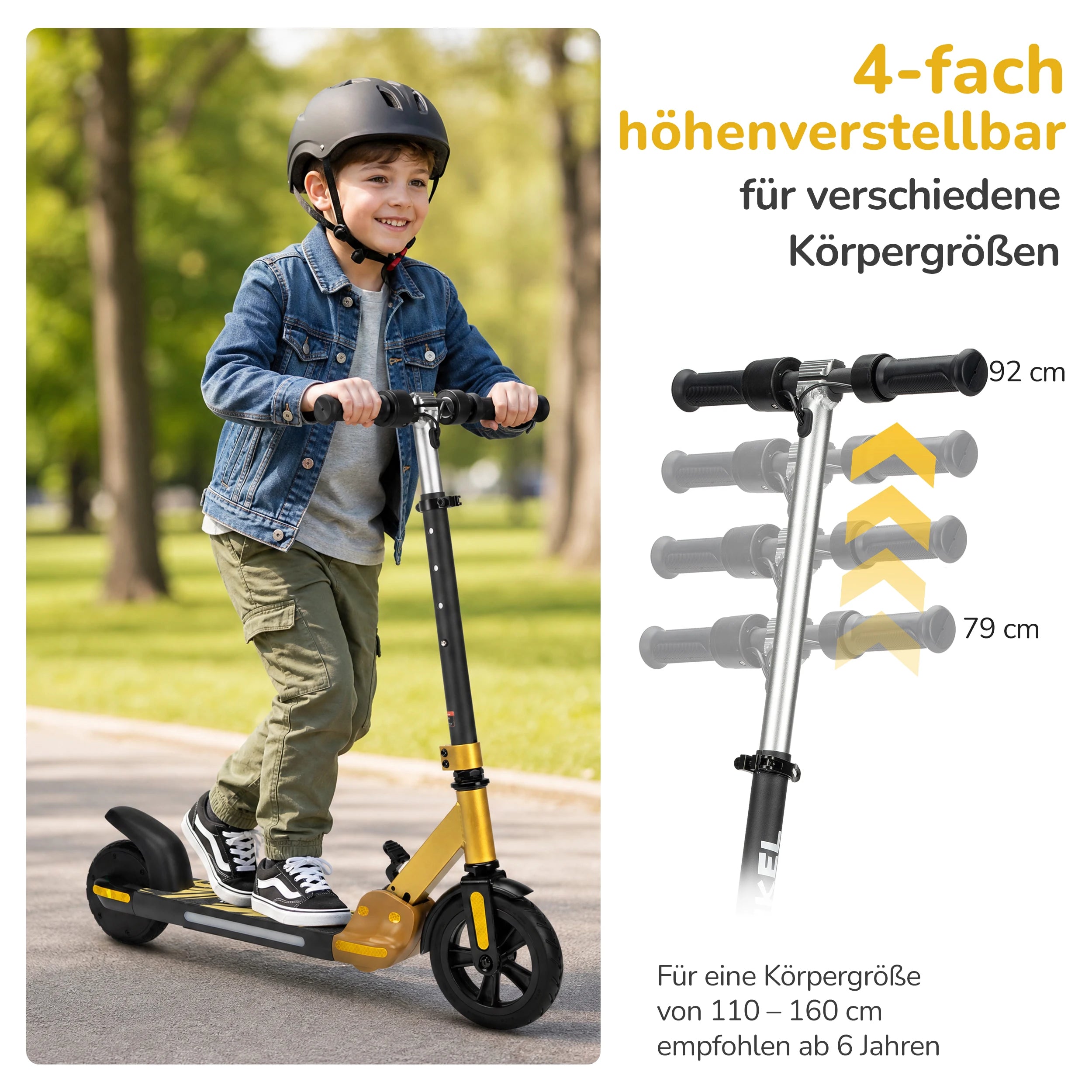 Kinder Elektro-Scooter ab 6 Jahren – 150W, bis 14 km/h, klappbar & mit LED