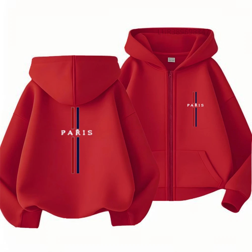Kinder Hoodie-Jacke mit Reißverschluss – Unisex, Herbst & Frühling (3–12 Jahre)