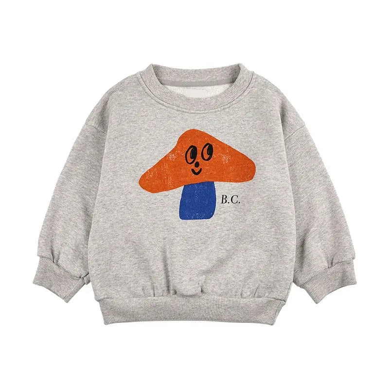 Kinder Hoodie mit Cartoon-Print – Unisex Sweatshirt für Frühling & Herbst
