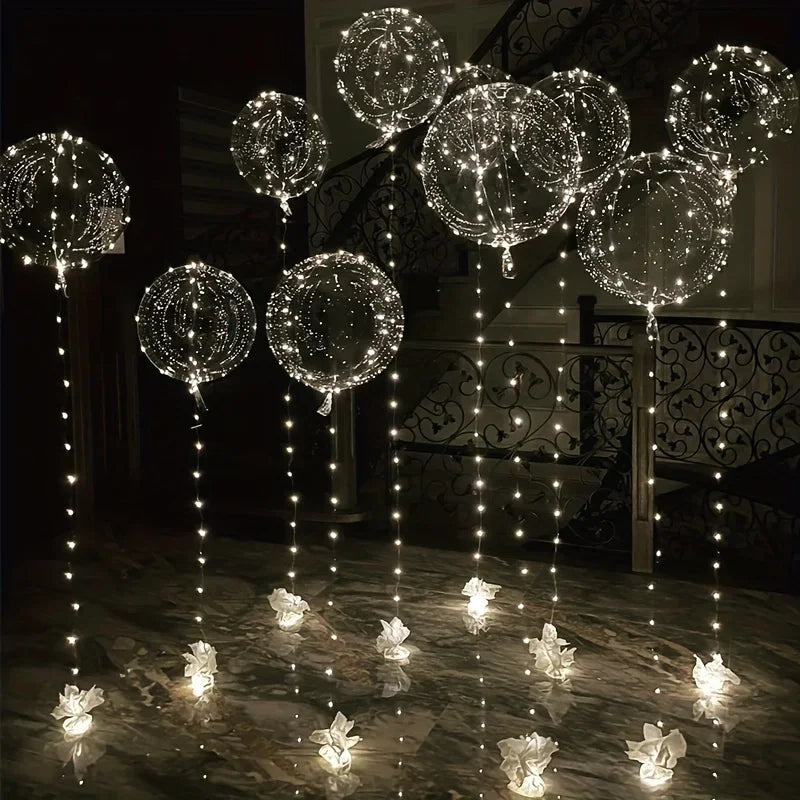 LED Bobo-Ballons mit Lichterkette – 5er-Set für besondere Anlässe