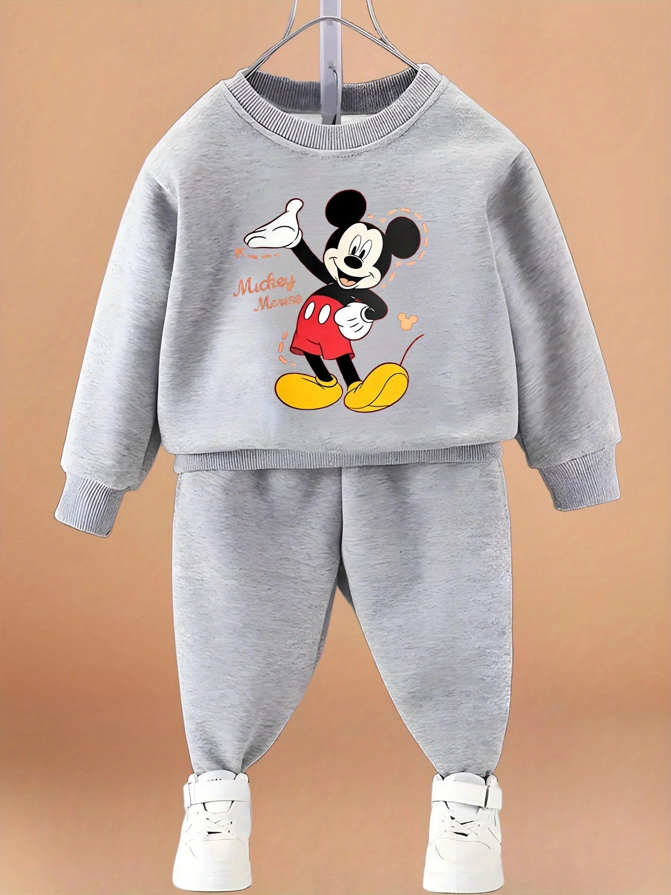 Kinder Sweatshirt-Set mit Cartoon-Print – Pullover & Hose für Jungen (4–6 Jahre)