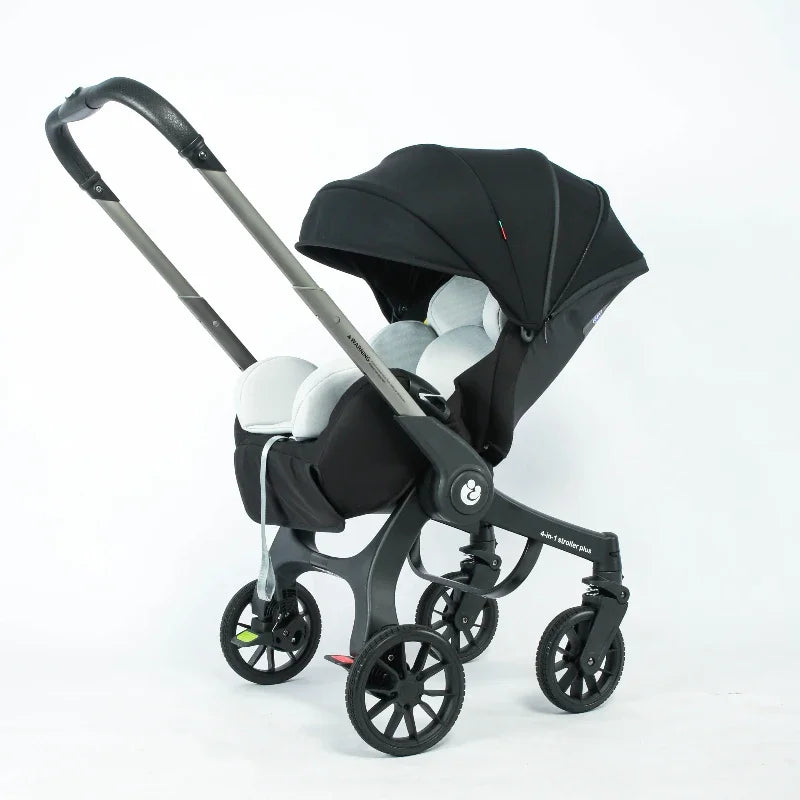 4-in-1 Baby Kinderwagen mit Autositz – faltbar, flexibel & reisetauglich