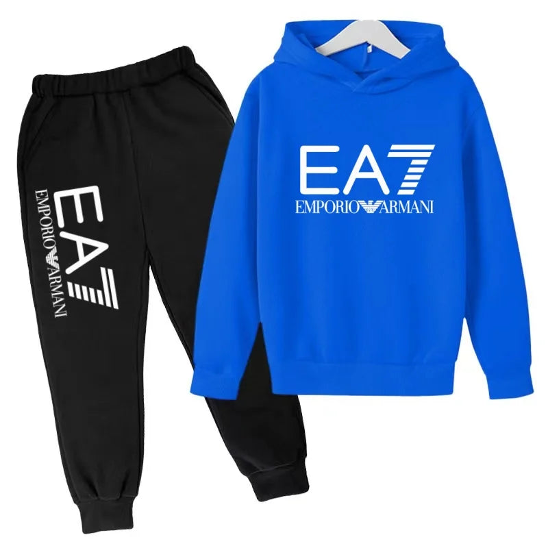 Kinder Jogginganzug 2-teilig – Hoodie & Hose mit Schriftzug für Jungen & Mädchen