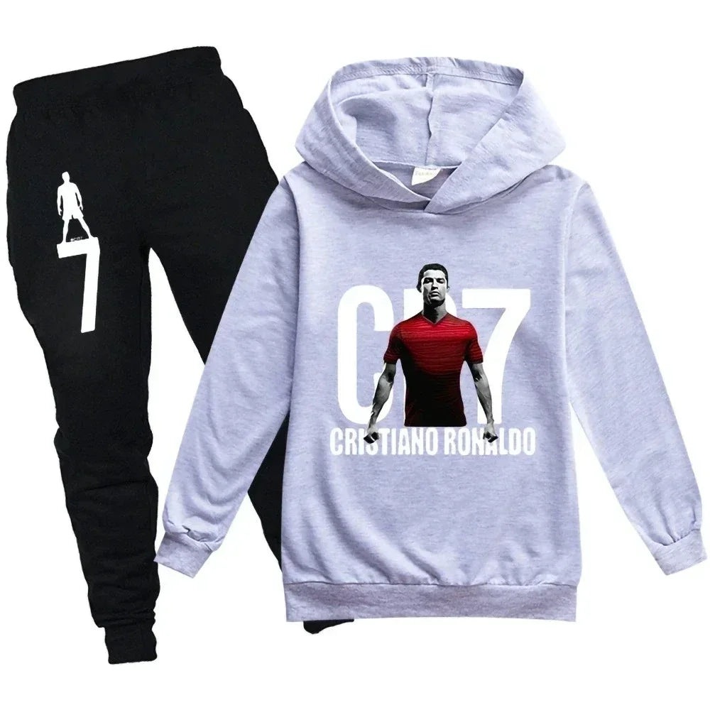 Kinder Fleece-Set mit Kapuze | Unisex Pullover & Hose | 7–13 Jahre | Ganzjährig