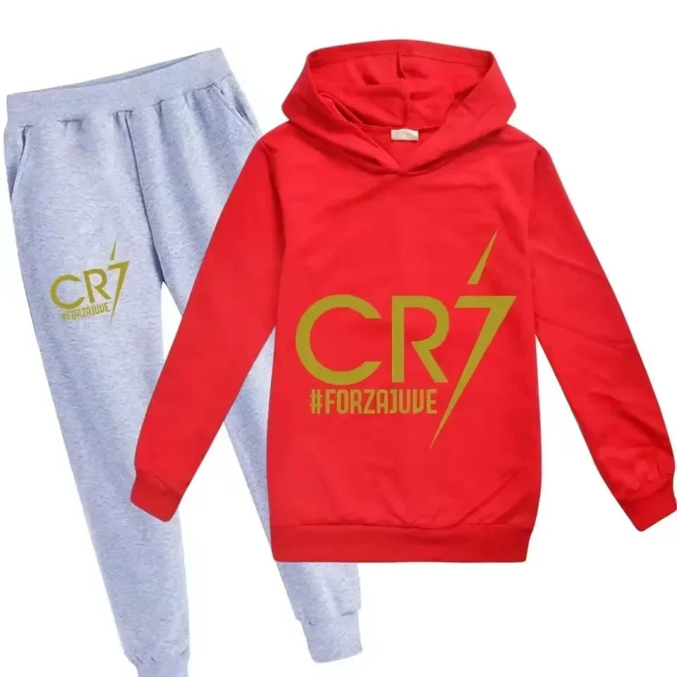 Kinder Fleece-Set mit Kapuze | Unisex Pullover & Hose | 7–13 Jahre | Ganzjährig