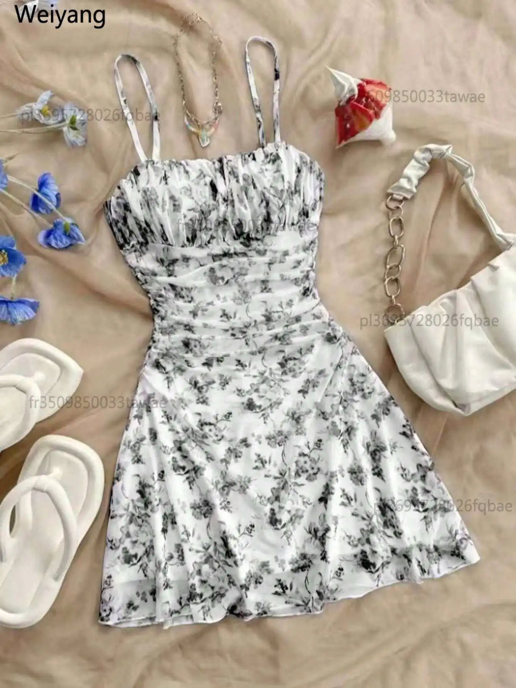 Mädchen Sommerkleid – Blumen-Neckholder, ärmellos, A-Linie (ab 14 Jahren)