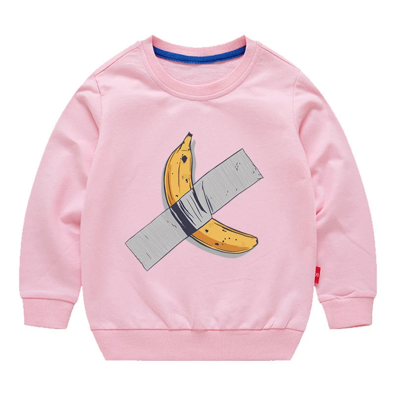 Kinder Baumwoll-Sweatshirt mit Grafik-Print – Unisex, Herbst & Frühling (3–12 Jahre)