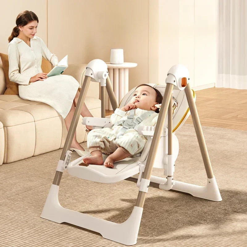 2-in-1 Baby-Hochstuhl & Schaukel – Verstellbarer Essstuhl für Babys