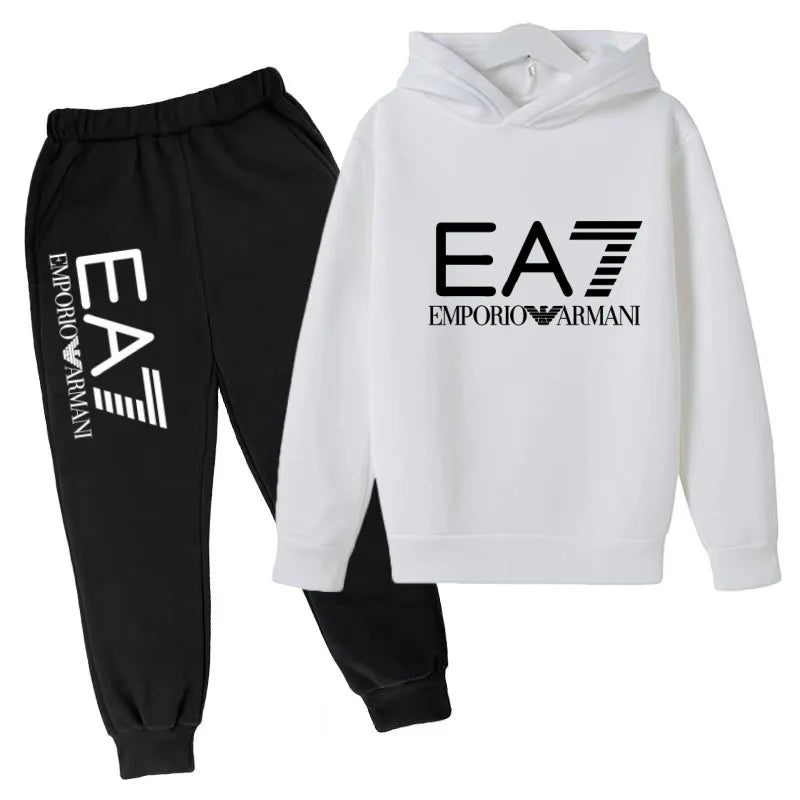 Kinder Jogginganzug 2-teilig – Hoodie & Hose mit Schriftzug für Jungen & Mädchen