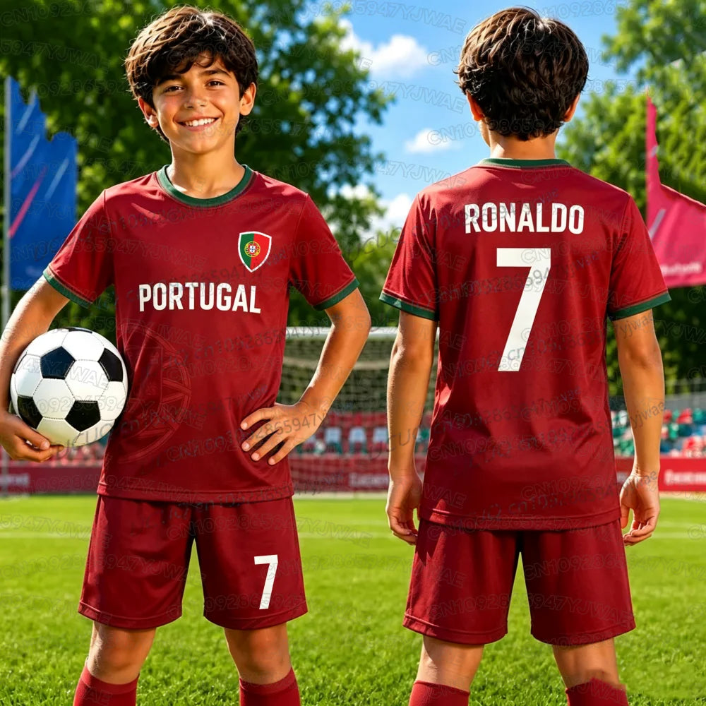 Portugal Trikot-Set 2026 – Ronaldo Nr. 7 – Damen, Herren & Kinder
