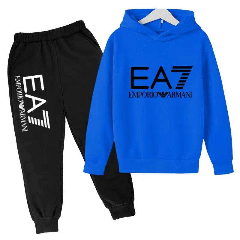 Kinder Jogginganzug 2-teilig – Hoodie & Hose mit Schriftzug für Jungen & Mädchen