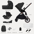 BabyVoyage 4-in-1 Kinderwagen-Reisesystem mit ISOFIX & 360°-Schwenkrädern – Für Neugeborene bis 26 kg