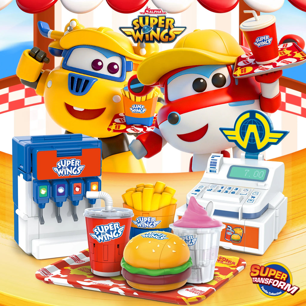 Super Wings 2-in-1 Transformierbarer Roboter – Dizzy & Donnie Foodie-Serie