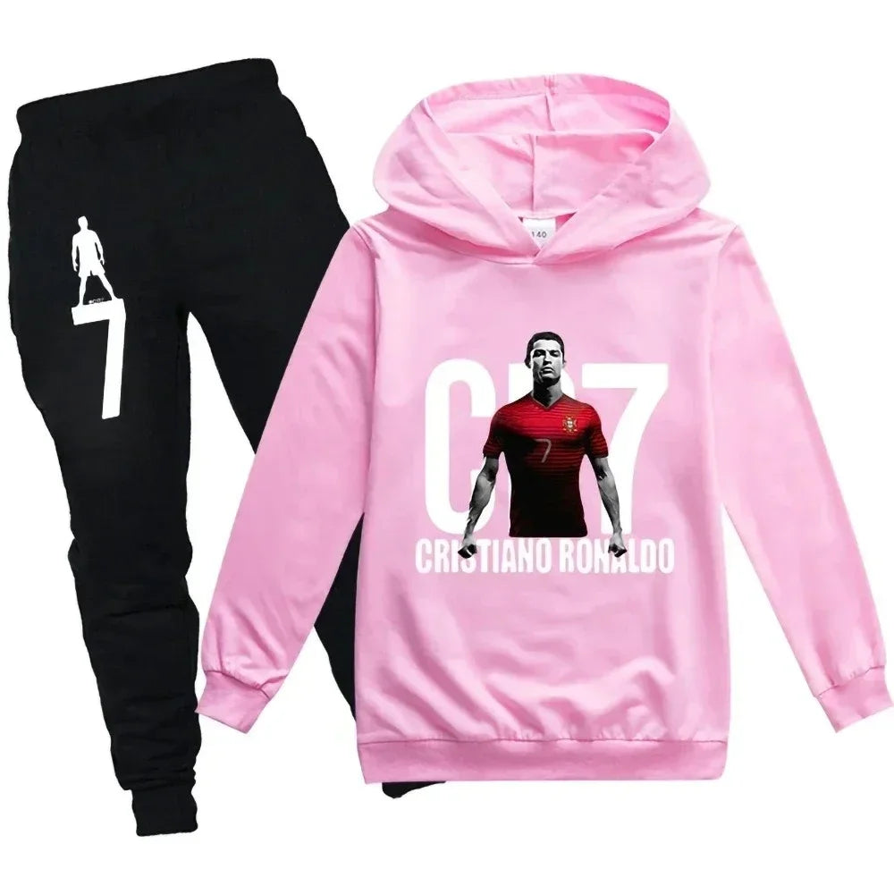 Kinder Fleece-Set mit Kapuze | Unisex Pullover & Hose | 7–13 Jahre | Ganzjährig