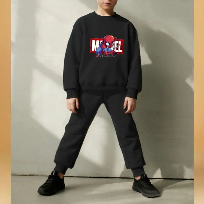 Jungen-Set mit Cartoon-Print | Strick-Pullover & Hose | Größe 4–6 Jahre
