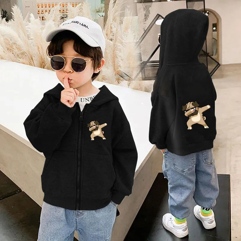 Kinder Kapuzenjacke mit Astronauten-Print | Reißverschluss | Unisex | 3–6 Jahre