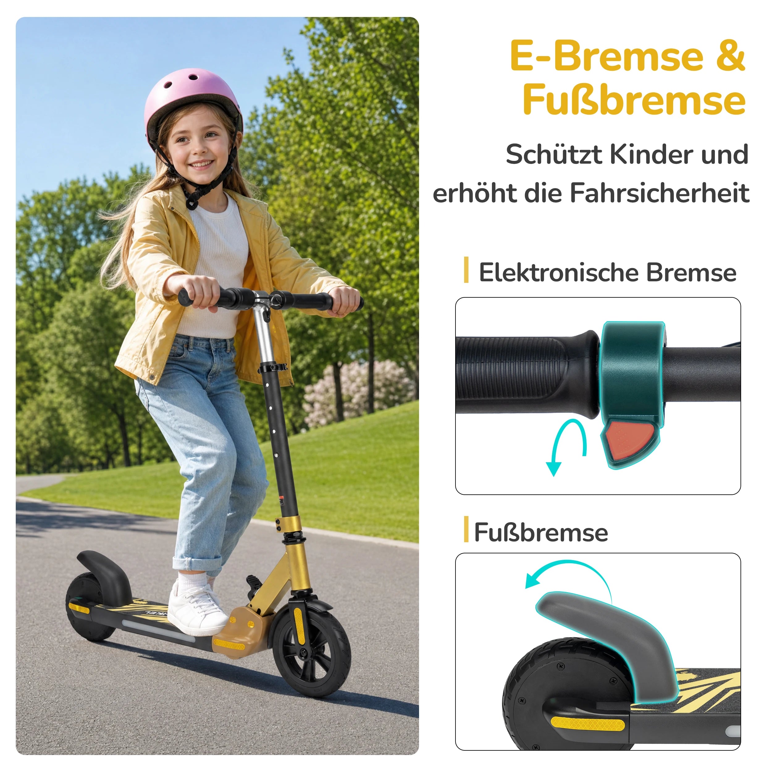 Kinder Elektro-Scooter ab 6 Jahren – 150W, bis 14 km/h, klappbar & mit LED