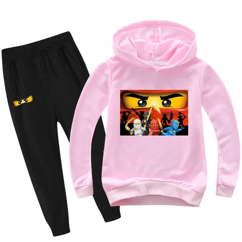 Kinder Trainingsanzug – Anime Hoodie & Hose, 2-teilig, Unisex (2–13 Jahre)