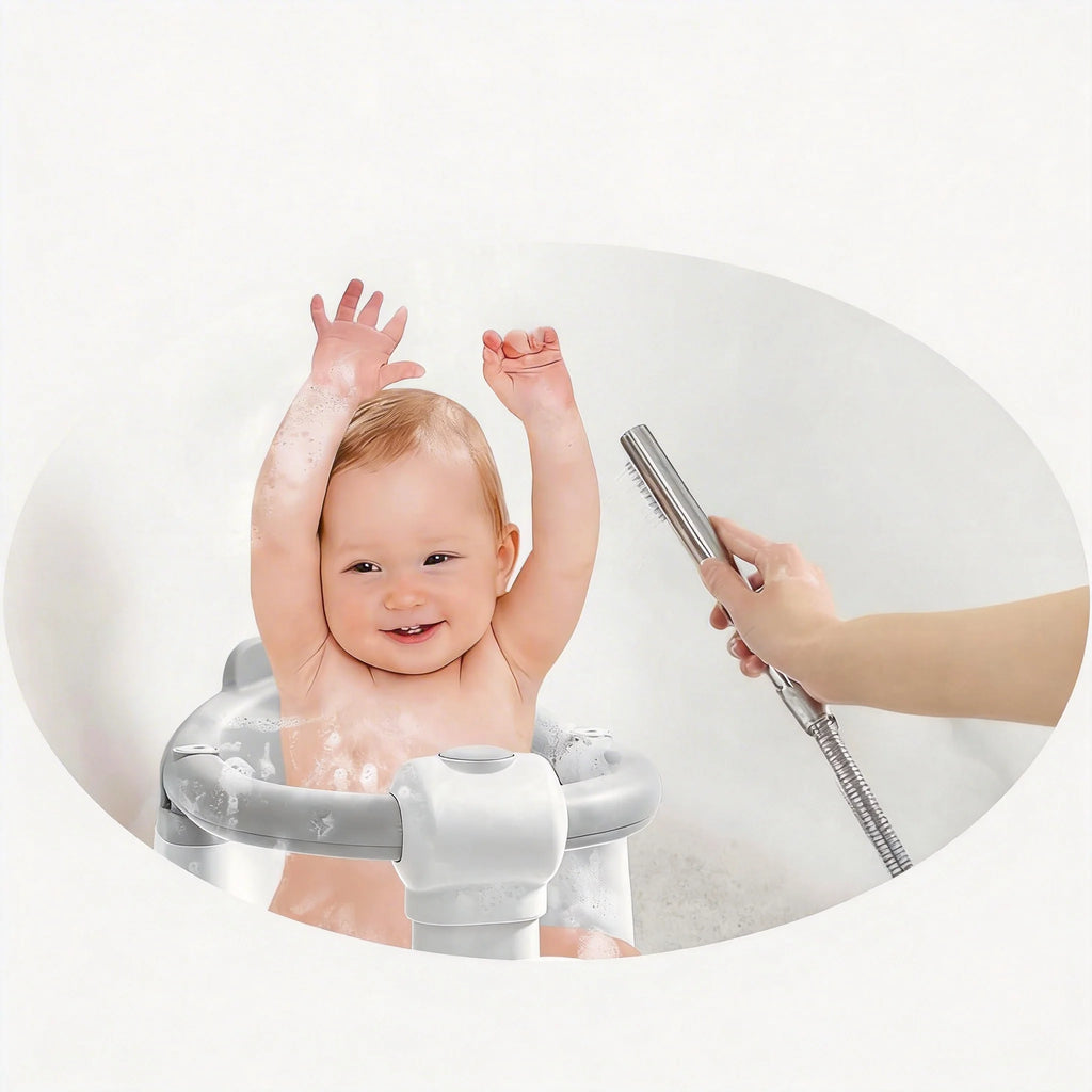 Baby-Badesitz mit Rückenlehne & Saugnäpfen – Stabiler Badesitz ab 6 Monaten