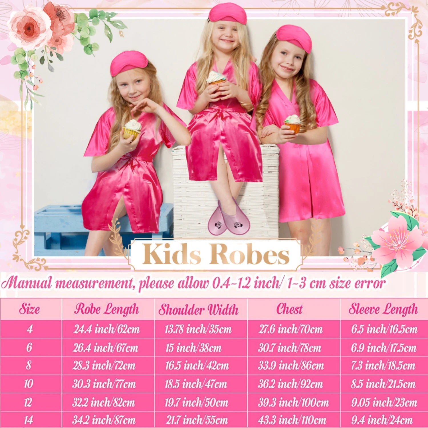 Spa Party Set für Mädchen – 6-teiliges Bademantel- & Pyjamaparty-Set