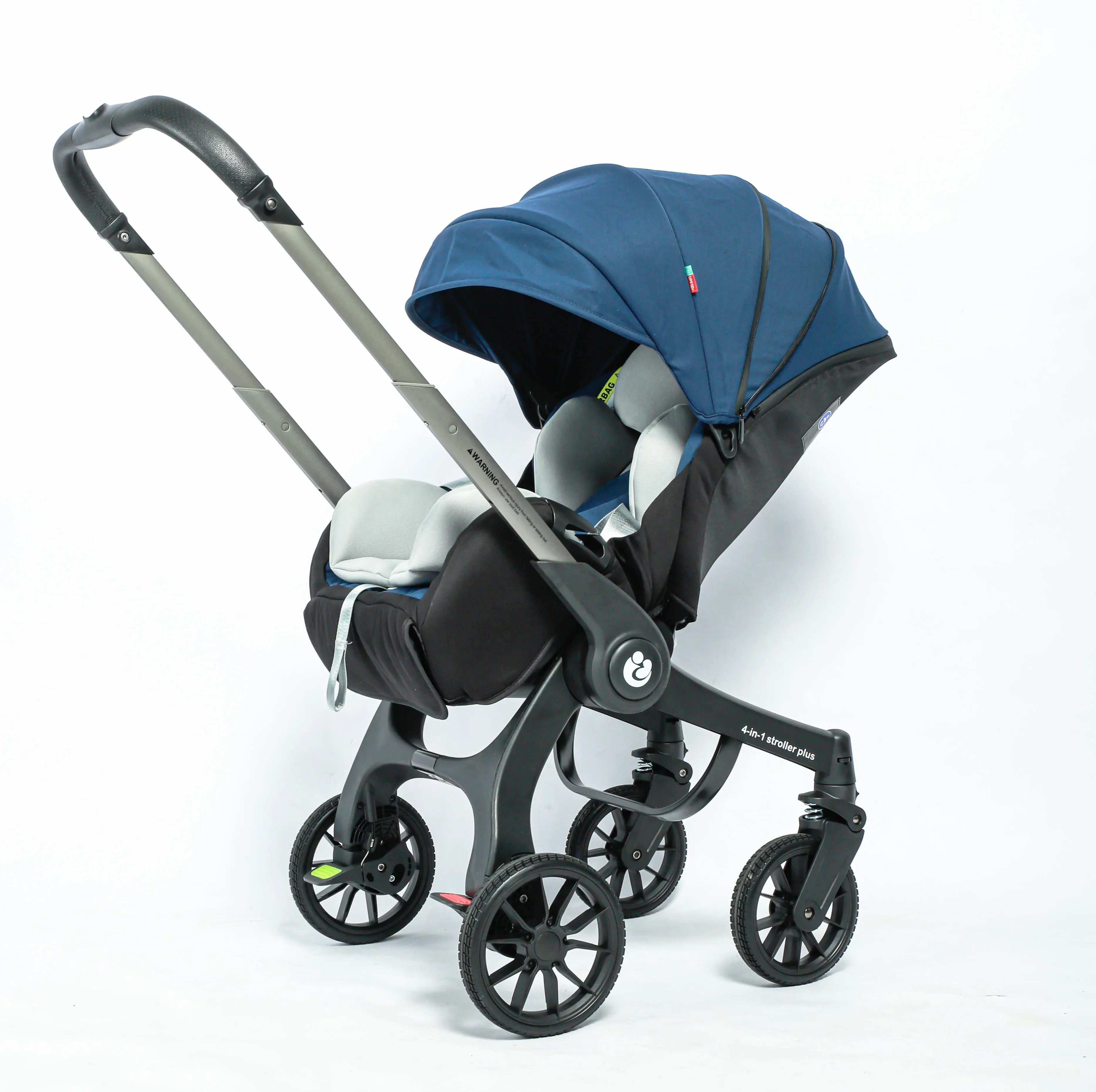 4-in-1 Baby Kinderwagen mit Autositz – faltbar, flexibel & reisetauglich