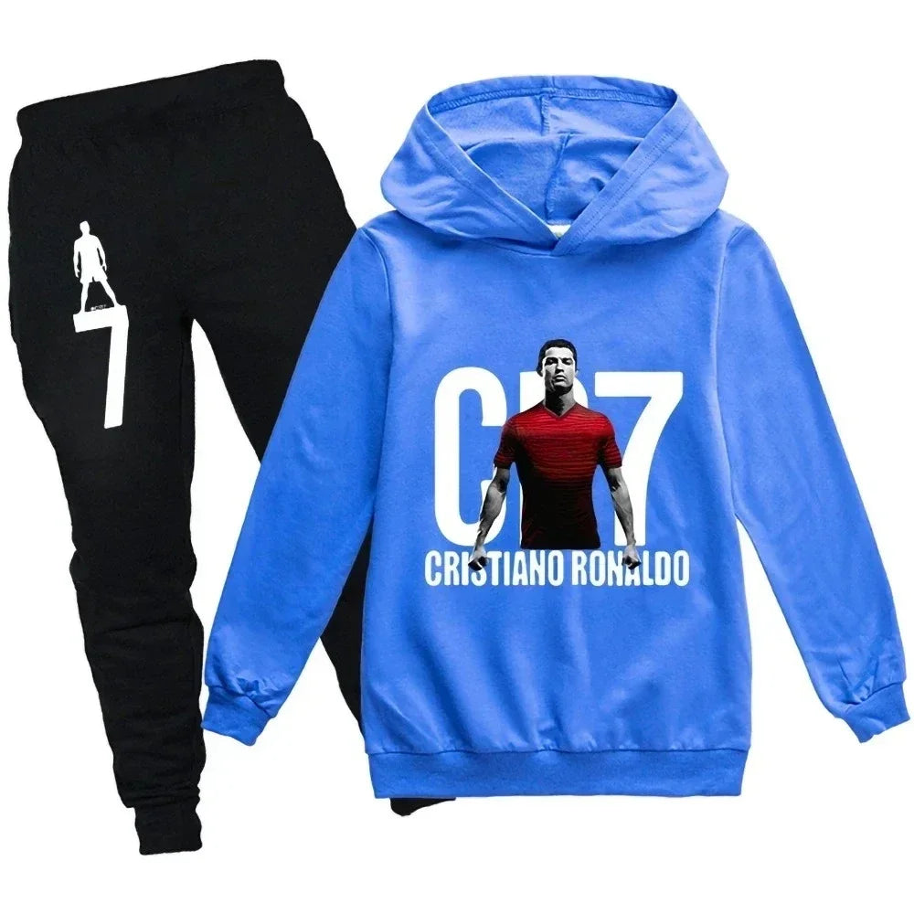Kinder Fleece-Set mit Kapuze | Unisex Pullover & Hose | 7–13 Jahre | Ganzjährig