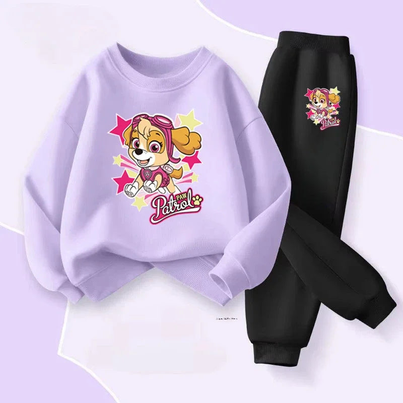 PAW Patrol Set Mädchen | Hoodie & Hose | Cartoon-Print | 4–6 Jahre | Herbst