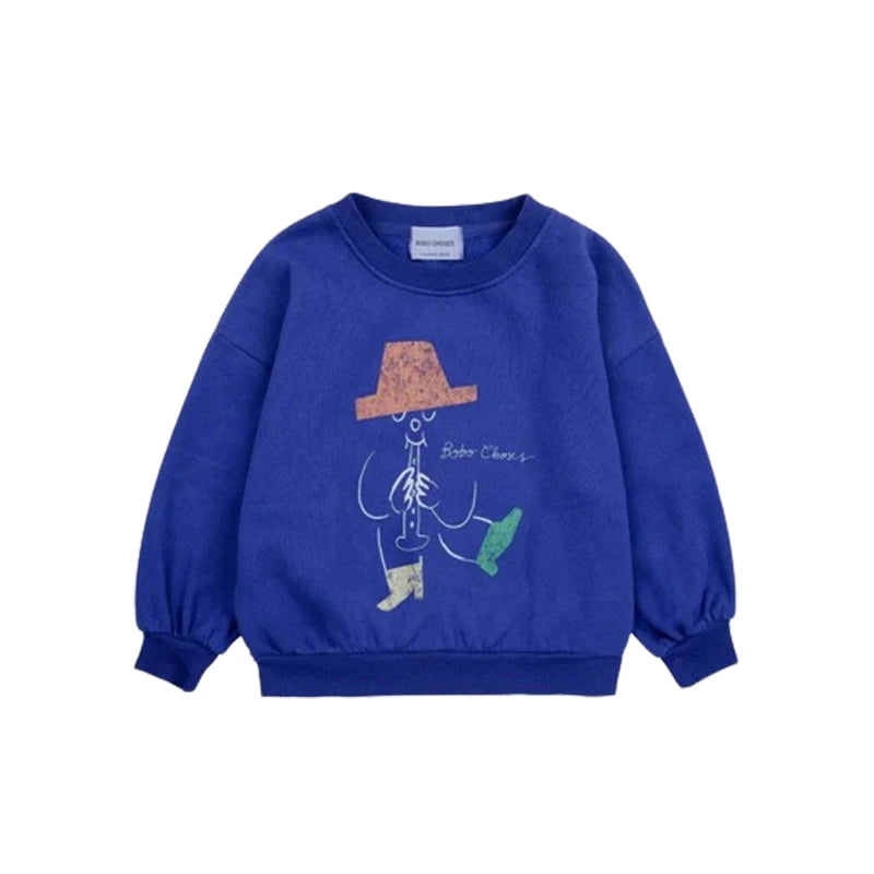 Kinder Hoodie mit Cartoon-Print – Unisex Sweatshirt für Frühling & Herbst