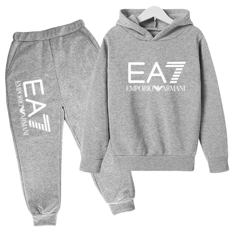 Kinder Jogginganzug 2-teilig – Hoodie & Hose mit Schriftzug für Jungen & Mädchen