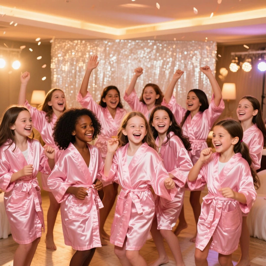 Spa Party Set für Mädchen – 6-teiliges Bademantel- & Pyjamaparty-Set
