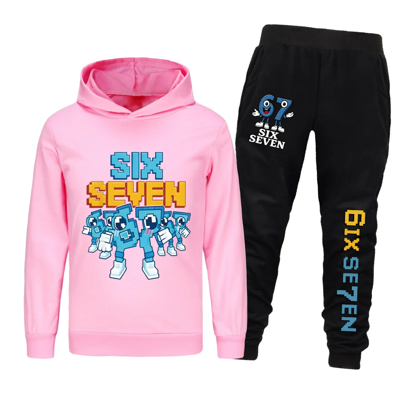 Kinder Fleece-Set mit Kapuze | Unisex Kapuzenmantel & Hose | 7–13 Jahre | Ganzjährig