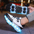 LED-Rollschuhe für Kinder – Leuchtende Sneaker mit abnehmbaren Rollen & USB-Aufladung
