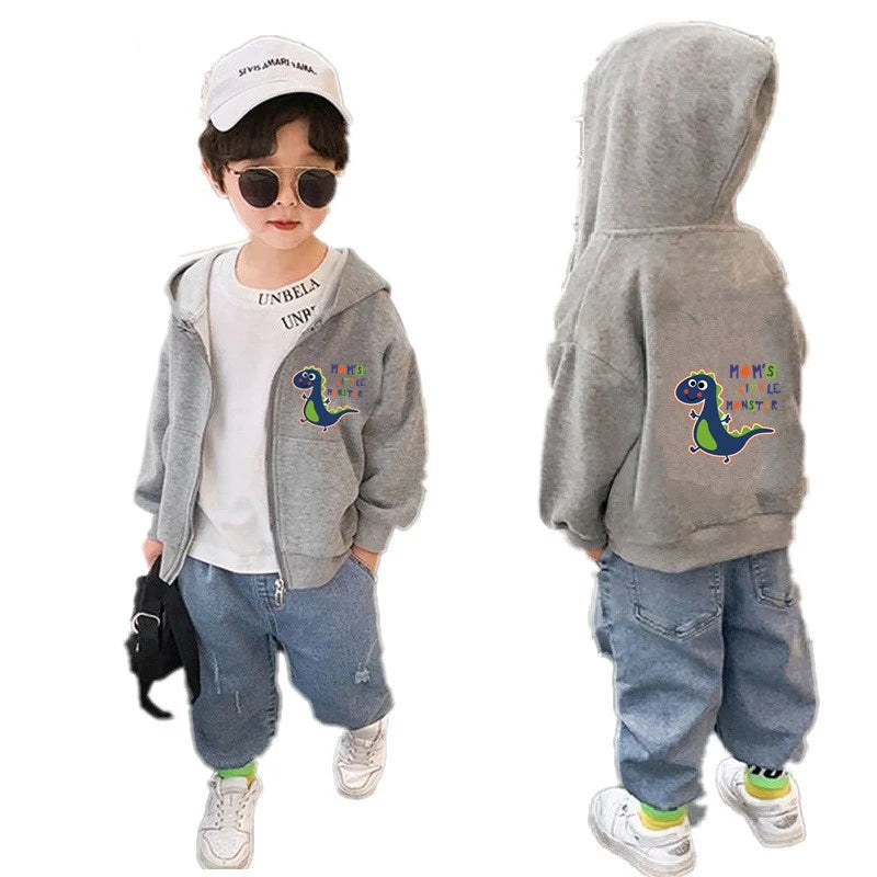 Kinder Kapuzenjacke mit Astronauten-Print | Reißverschluss | Unisex | 3–6 Jahre