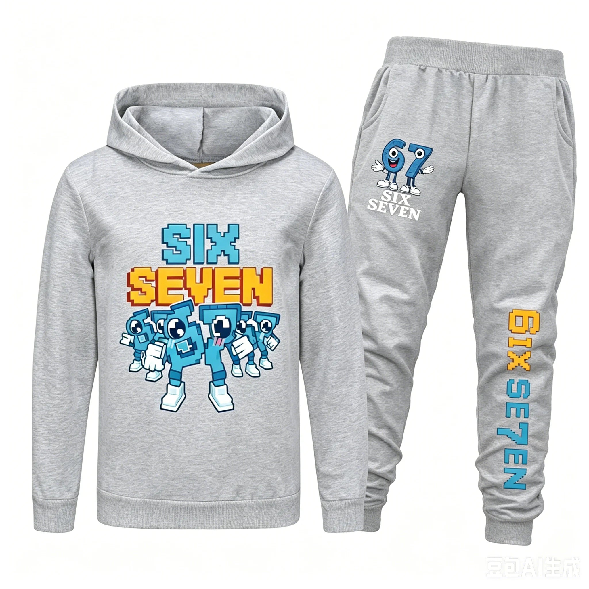 Kinder Fleece-Set mit Kapuze | Unisex Kapuzenmantel & Hose | 7–13 Jahre | Ganzjährig