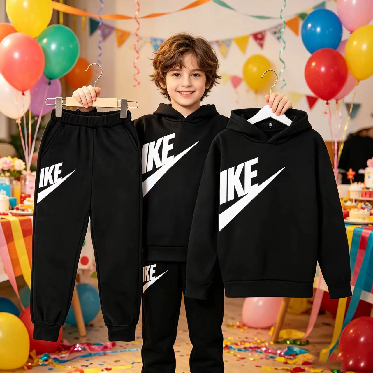 Kinder Freizeitanzug mit Hoodie & Hose – Sportliches 2-teiliges Set für Jungen & Mädchen