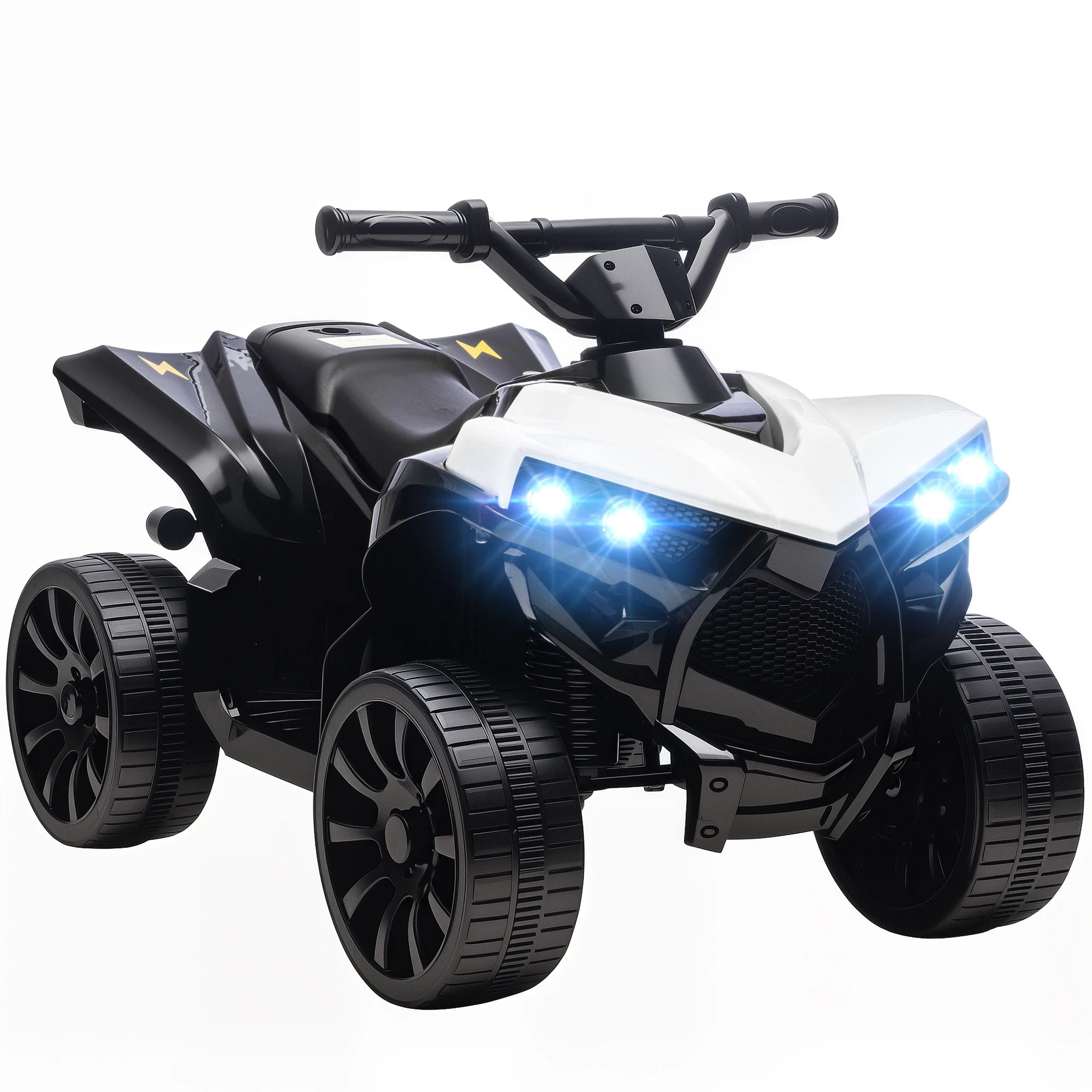 6V Elektro-Quad für Kinder mit Musik & LED-Licht – Weiß