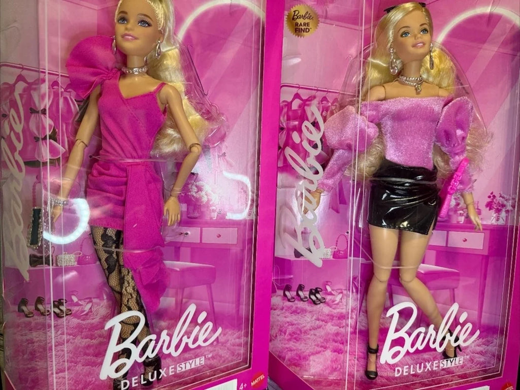 Barbie Superstar Deluxe Fashion Puppe – Schwarz & Pink, ca. 30 cm
