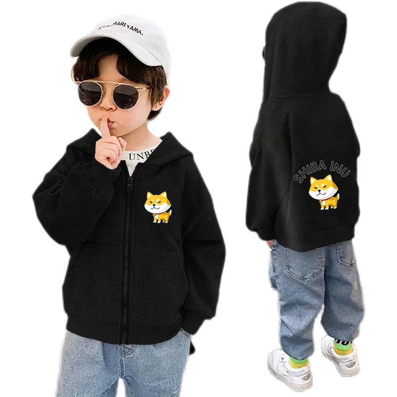 Kinder Kapuzenjacke mit Astronauten-Print | Reißverschluss | Unisex | 3–6 Jahre