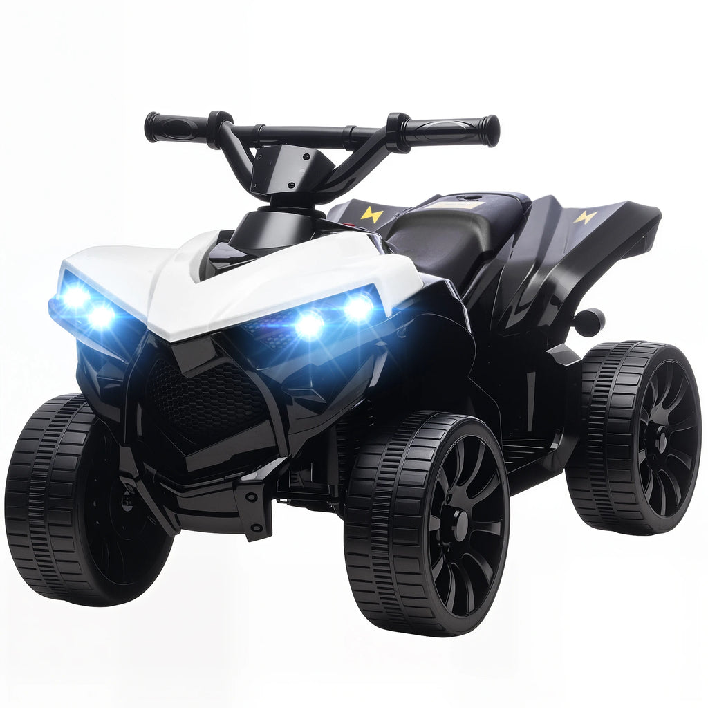 6V Elektro-Quad für Kinder mit Musik & LED-Licht – Weiß