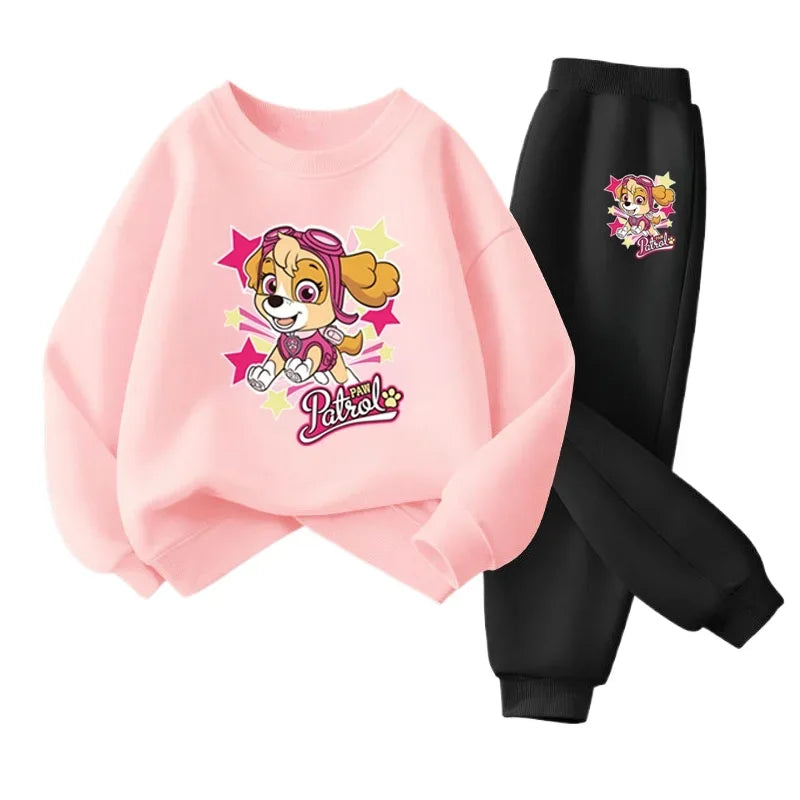 PAW Patrol Set Mädchen | Hoodie & Hose | Cartoon-Print | 4–6 Jahre | Herbst