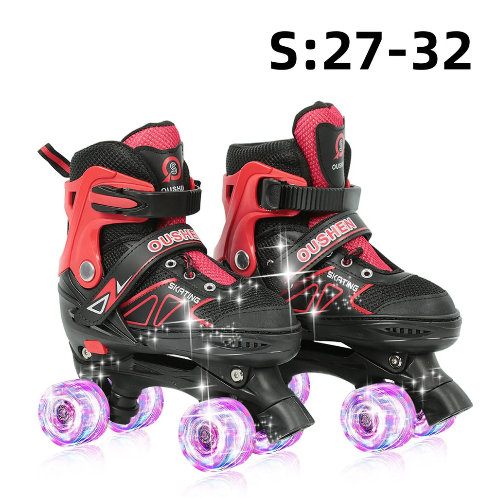Kinder LED-Rollschuhe – größenverstellbar mit leuchtenden Rädern für Anfänger