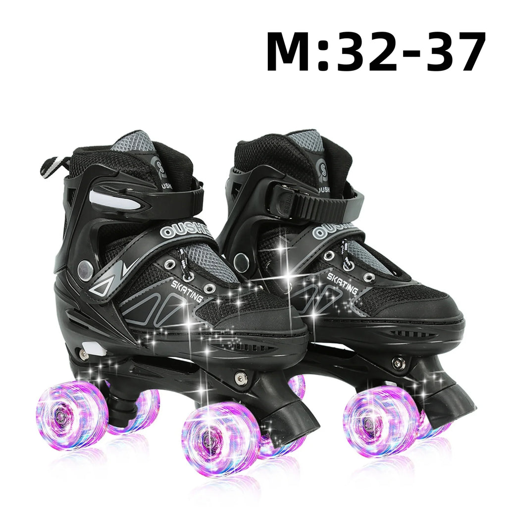 Kinder LED-Rollschuhe – größenverstellbar mit leuchtenden Rädern für Anfänger